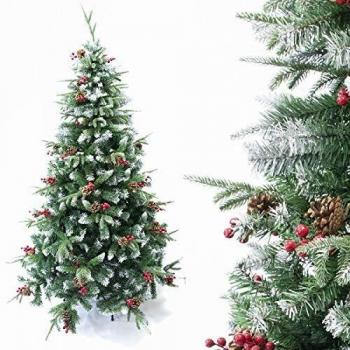 Arcoiris Árbol de Navidad Artificial Acebo, Natural Verde, Árbol de Navidad Artificial Extra Relleno, Arboles, Material PVC, Soporte deMetal