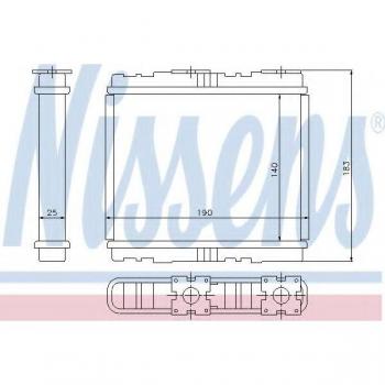 Radiador de Calefacción Interior NISSENS 73700 - Intercambiador de Calor para Habitáculo