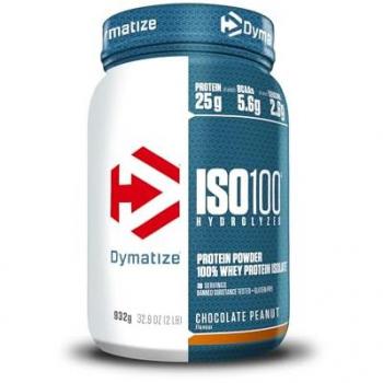 Dymatize ISO 100 Hidrolizado de Proteína de Suero Whey Sabor Chocolate Cacahuate 932g