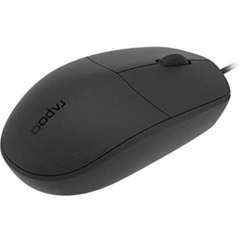 Rapoo N200 - Ratón óptico silencioso con Cable, Color Negro