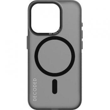 Funda de plástico reciclado Decoded para iPhone 15 Pro, negra, compatible con MagSafe
