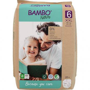 Pañales Ecológicos Bambo Nature Talla 6 (XXL) 16+kg - Pack de 20 unidades