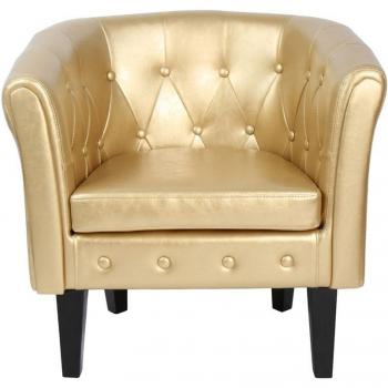 Sillón Chesterfield capitoné de rombos, madera y piel sintética, vintage, color a elegir, para locales y uso residencial