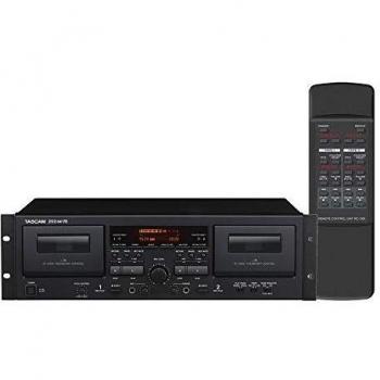 Tascam 202MLVII Dual cassette deck con salida USB, negro, 202MKVII
