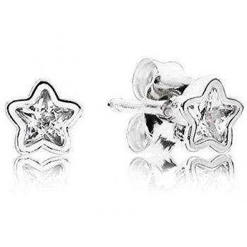 PendientesBotón 290597CZ Pandora Plata Star Shine Zirkone