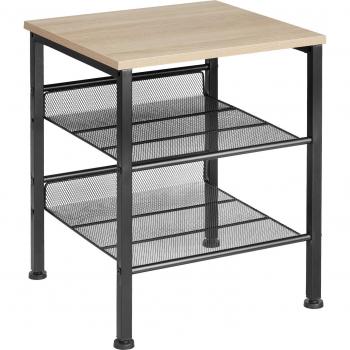 Mesa Auxiliar Lincoln - Industrial, Madera Ligera, Robusta, 40.5x40x50.5 cm, Roble Sonoma