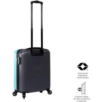 Maleta Rígida de Cabina Totto Bazy S - Limpet Shell - Color Azul - Ruedas 360 - Sistema TSA - Forro Poliéster