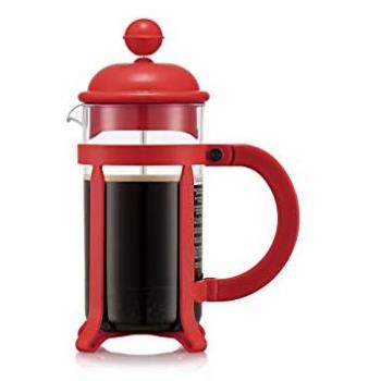 Cafetera de Émbolo Bodum Java - Plástico - 3 Tazas - 0.35 l - Roja