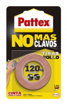 de doble cara ultra resistente, adhesivo de montaje para uso interior y exterior, 19mm x 1.5m