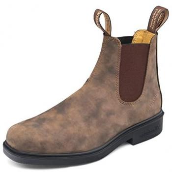 Blundstone 062 Stout Brown Water-Resistant Leather Chelsea Dress Boots for Men and Women - Size UK 7