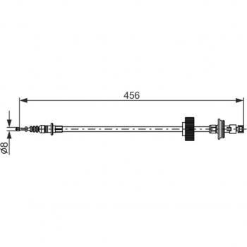 Cable de freno de mano BOSCH 1 987 482 792