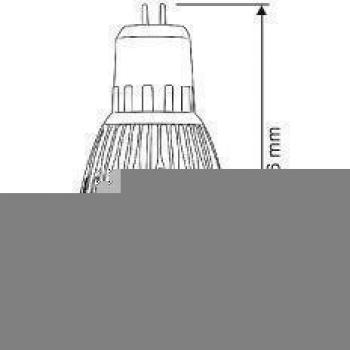 Luces LED, GU5, 3, 12 V, 6 W, 260 lm, diámetro 50 x 86 mm, 3000 K, ángulo de haz: 45 °, intensidad no regulable, índice de reproducción cromática IRC-valor: 80, luz blanca cálida