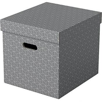 Pack de 3 cajas de almacenaje rectangulares en cartón gris Esselte 628289
