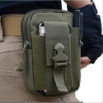 Genial-ES® Riñonera MOLLE EDC Multiuso Compacto Util para Artilugio Móvil Hasta 6 Bolsillo Destornillador para Caza Pesco Verde