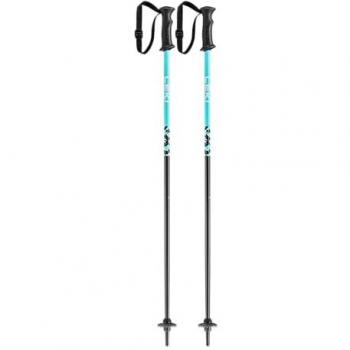 Bastones Leki Rider azul cielo negro infantil (par) 90 cm, modelo junior, color oscuro/ligero turquesa/blanco, para esquí