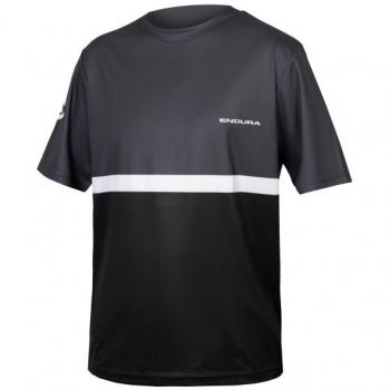 Endura Maillot Enduro de Manga Corta Singletrack Core II, color negro y gris, talla L