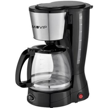 Cafetera de Goteo Eléctrica Muvip 800W con Función Antigoteo, Filtro Permanente Abatible, Indicador de Nivel de Agua y Capacidad para 12 Tazas