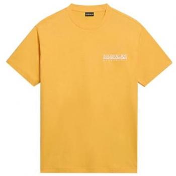 Camiseta Napapijri Boyd Amarillo Unisex Manga Corta Tamaño XL