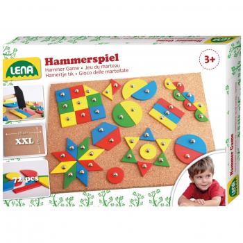 Juego de Martillo Multicolor Lena - Juguete de Madera para Niños