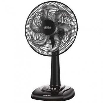 Mondial - Ventilador de Sobremesa V66, 6 aspas, Gran caudal de Aire, súper silencioso, oscilante y con Ajuste de inclinación, eficiencia energética A++, Negro
