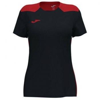 Women's Short Sleeve Jersey Joma Championship VI Black Red