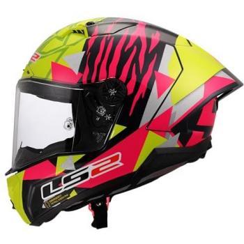 Casco Integral LS2 FF805 Thunder GP Aldeguer Replica Carbon Rosa Amarillo Talla S
