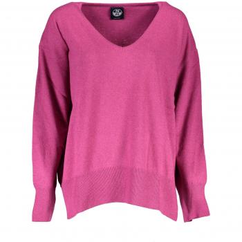 North Sails Purple Wool V-neck Knitwear Shirt - Size S