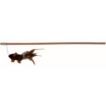 Trixie Playing Rod with Plush Mouse and Feathers, 50 cm,