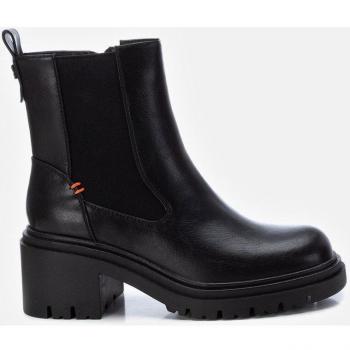 Botín de Mujer Refresh 171474 Negro con Cierre de Cremallera y Tacón de 6cm