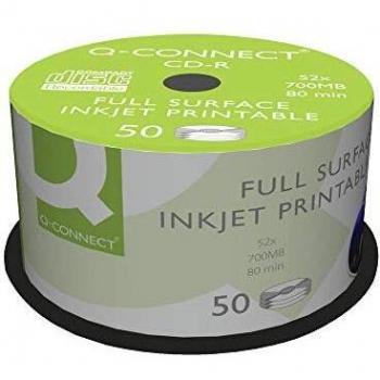 Q-CONNECT KF18020 52x Inkjet Printable CD-R Discs