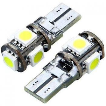 2 CANBUS T10 W5W 194 BOMBILLA LUZ LED 12V 5 SMD COCHE