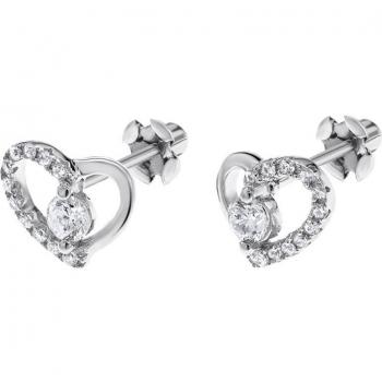 Pendientes Time Road WS01663 de Plata con Motivo Corazón para Mujer