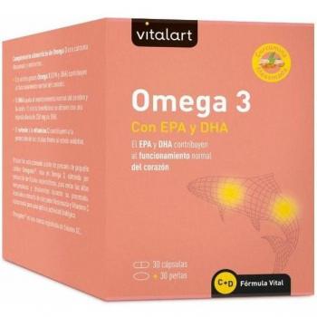 Omega 3 Vitalart 30 cápsulas + 30 perlas