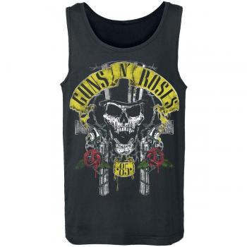 Guns N' Roses Top Hat Hombre Top Tirante Ancho Negro L, 100% algodón, Regular
