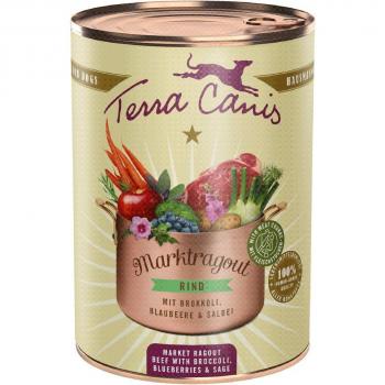 Terracanis Ragout Buey con brócoli, arándanos azules y salvia