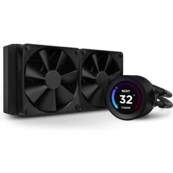 NZXT Kraken Elite 240 Sistema de Refrigeración Líquida para CPU con Display LCD, 2 Ventiladores de 120mm, Iluminación RGB, Color Negro
