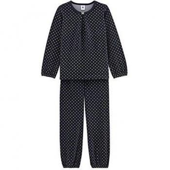 Petit Bateau Pijama pijama Nicky con lunares azul/dorado 110