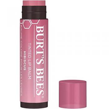 Burt's Bees Bálsamo Labial Tono Hibiscus 100% Natural Hidratante con Manteca de Karité y Ceras Botánicas 4.25 g