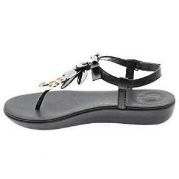 Fitflop Tia Dragonfly Back Strap, Sandalias para Mujer, Negro