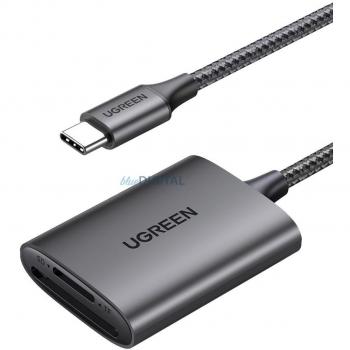 Lector de Tarjetas Ugreen CM401 USB-C 3.2 Gen 1, 5Gb/s, SD/TF, Gris