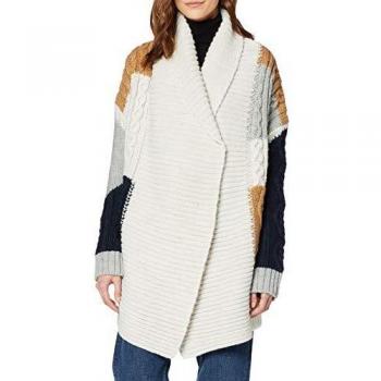 Superdry Codie Patchwork Cardigan Chaqueta Punto para Mujer, Azul