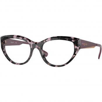 Vogue Eyewear VO5560 Cat Eye Women's Eyeglasses in Havana, Color 3146, Size 53, Blue Light Blocking Available
