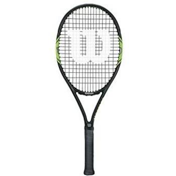 Wilson Raqueta de tenis unisex, Para juego en todas las áreas, Para principiantes y jugadores intermedios, Monfils Tour 100, Medida 1, Negro/Verde, WRT57600U1