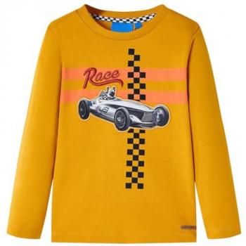 Camiseta Infantil de Manga Larga Color Ocre 104