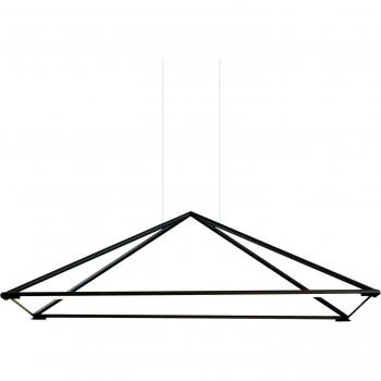 Lámpara colgante LED Tubs Aluminio Negro Mate 500 cm