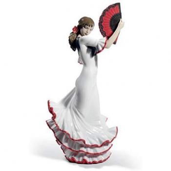 Figura Decorativa Lladró Mujer Alma y Pasión - 60 Aniversario - Rojo Porcelana