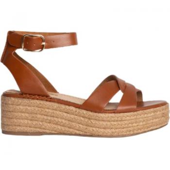 Sandalia plataforma Corina para mujer M4390 color cuero