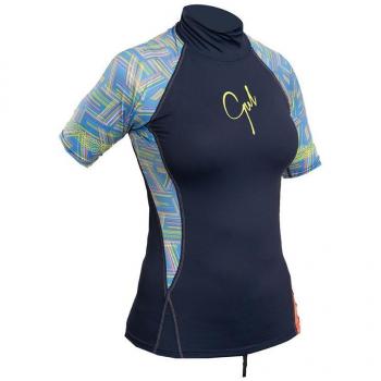 Gul 2018 Ladies Swami Short Sleeve Rash Vest Navy/Lines RG0330-B4 Ladies UK Sizes - 14