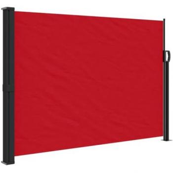 Toldo lateral retráctil rojo 140x500 cm