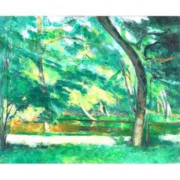 El Etang des Soeurs, Osny, cerca de Pontoise por Paul Cezanne. 100% pintado a mano. Óleo sobre lienzo. Reproducción de alta calidad. Envío gratis